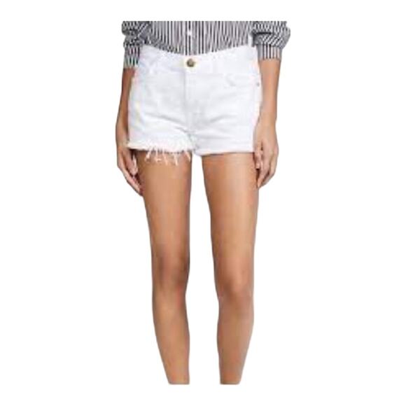 Current/Elliott Ultra High Waist Short in Sugar White - Picture 1 of 5